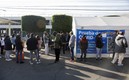Numerosas son las filas para las pruebas covid en la CDMX. Foto: AFP