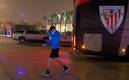 Athletic Club no pudo entrenar previo a la Final de la Supercopa a causa de una tormenta de arena (Foto Twitter @AthleticClub)