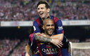 Dani Alves y Lionel Messi compartieron en Barcelona en la temporada del Sextete. (AP)