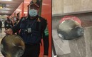 Los elementos de seguridad del metro retiraron el comal. FOTO: @MetroCDMX.