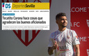 Tecatito Corona fue titular en el Sevilla - Celta. (Foto: AFP)