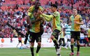 Julián Quiñónes, Hugo Nervo,  Ángel Márquez y Julio Furch en festejo de gol ante Santos. Foto: Imago7