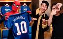 El actor del Hombre Araña ha visitado instalaciones del PSG y del Tottenham. (@SoyKriscoco / @juandiosorio7)