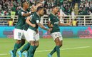 Jugadores de Palmeiras festejan gol vs Al Ahly. (FOTO: AFP)