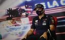Checo Pérez en conferencia de prensa. (AP)