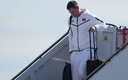Zac Taylor, entrenador de Cincinnati Bengals, llegando a Los Ángeles para el Super Bowl. (Reuters)