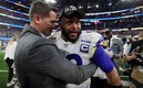 Aaron Donald momentos después del final del partido en el SoFi Stadium. (Reuters)