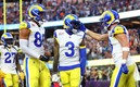 OBJ fue el encargado de atrapar el primer pase de anotación del Super Bowl LVI. (Reuters)