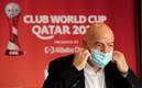 Infantino promete un Mundial ejemplar en cuanto a las medidas sanitarias (Foto AFP)