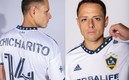 Chicharito Hernández presentó la camiseta 2022 del Galaxy. (Foto: Cortesía LA Galaxy)
