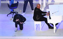Eminem se arrodilló al finalizar su participación en el Super Bowl. (Foto: AFP)