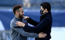 Neymar con Pochettino previo al juego vs Nantes. (FOTO: AFP)