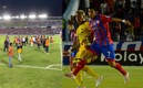 El partido entre Unión Magdalena y Bucaramanag tuvo estas terribles imágenes. Foto: Twitter