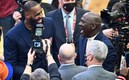 LeBron James y Michael Jordan convivieron en el Juego de Estrellas NBA. (Reuters)