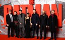 Los protagonistas y el director durante la premiere de Batman (Reuters)