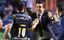 Michel Leaño celebra con Angulo el gol del empate. (Imago7)
