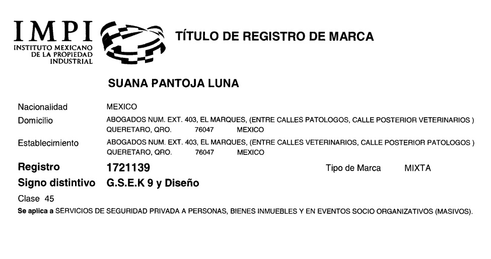 Empresa de seguridad en el Corregidora resultó ser 'patito'. (Foto: IMPI)