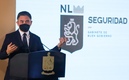 El secretario de seguridad de NL tuvo que retrogradar la rueda de prensa.