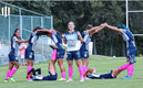 Desirée Monsiváis festejando su gol 100. (FOTO: Rayadas)