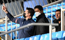 Nasser Al-Khelaifi  durante el juego Real Madrid vs PSG. (FOTO: AFP)