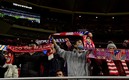 Aficionados del Atlético de Madrid durante el partido ante el Cádiz. (AFP)