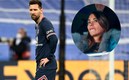 Antonela Roccuzzo, esposa de Messi, incómoda con el trato a Leo. (AFP)