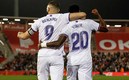 Benzema y Vinicius anotaron en la victoria del Real Madrid. (AFP)