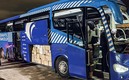 El autobús del Espanyol llevó ayuda a Ucrania.