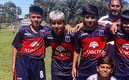 Nieto de Diego Maradona da sus primeros pasos en el futbol. Foto: Twitter