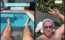 Gignac tuvo un día de alberca en casa.