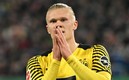 Haaland no afinó la puntería ante el Köln. (AFP)
