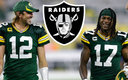 Davante Adams (17) jugó ocho años junto a Aaron Rodgers en Packers. (AP)
