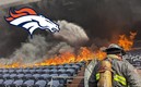 Imágenes del incendio. (Captura de Twitter NFL Spain)