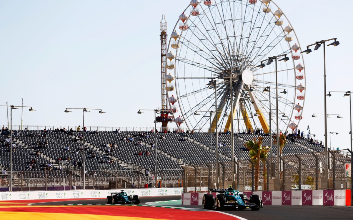 La Práctica 1 del GP de Arabia Saudita se celebró esta mañana. FOTO: @AstonMartinF1