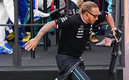 Hamilton subió esta imagen donde va corriendo.