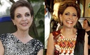 Marta Sahagún, esposa De Vicente Fox y Raquel Pankowsky caracterizada como Martita Según.