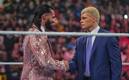Cody Rhodes y Seth Rollins se dieron la mano en la apertura del Raw Post Wrestlemania (Foto WWE)