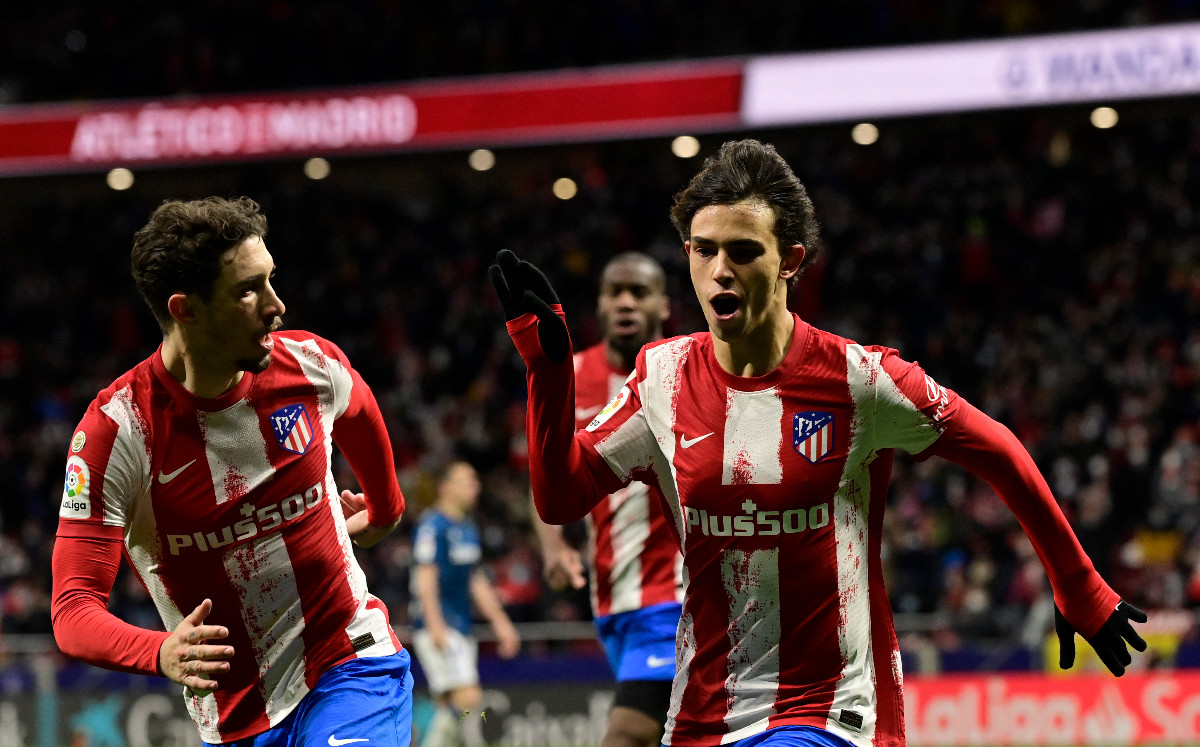 Joao Félix festeja con el Atlético de Madrid. (FOTO: AFP)