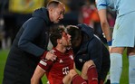 Leon Goretzka no pudo terminar el juego de Champions. Foto: AFP