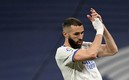 Benzema celebra el triunfo del Real Madrid sobre el Getafe. Foto: AFP