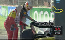 Verstappen fue auxiliado con extintores | Captura