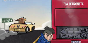 La 'Leañoneta' descompuesta; cartón de Qucho sobre Chivas