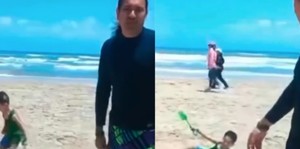 El momento en el que niño destroza el cocodrilo.