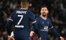 Messi celebra un gol co Mbappé en el PSG. Foto: AFP