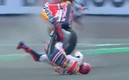 Márquez se golpeó fuertemente en la cabeza.