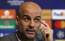 Guardiola en la conferencia de prensa previa al City vs Real Madrid. (Reuters)
