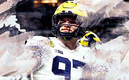 Aidan Hutchinson, nuevo jugador NFL egresado de la Universidad de Michigan.