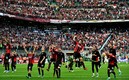 Festejo del Milan, pues se mantiene en la punta / AFP