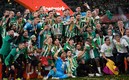 El festejo dentro del Estadio La Cartuja (AFP).