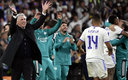 Carlo Ancelotti celebrando en Champions tras eliminar al City. (AFP)